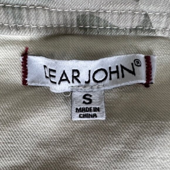 Anthropologie Muted Camo Denim Boyfriend Jacket - Picture 12 of 14